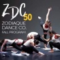 Promotional graphic for the Zodiaque Dance Company 50th anniversary fall program featuring dancers performing. 