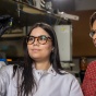 Karla Ríos-Bonilla and Diana Aga in the lab. 