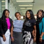 BBridge podcast hosts (from left) Ogechi Christine Kalu, Vanity Jones, Jennifer Elliott and Joyce A. Jekayinoluwa. 