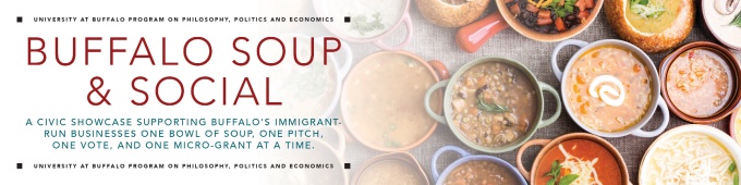 This is a banner that says "Buffalo Soup and Social". 