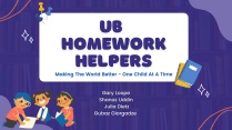 UB Homework Helpers: Making The World Better - One Child At A Time. 