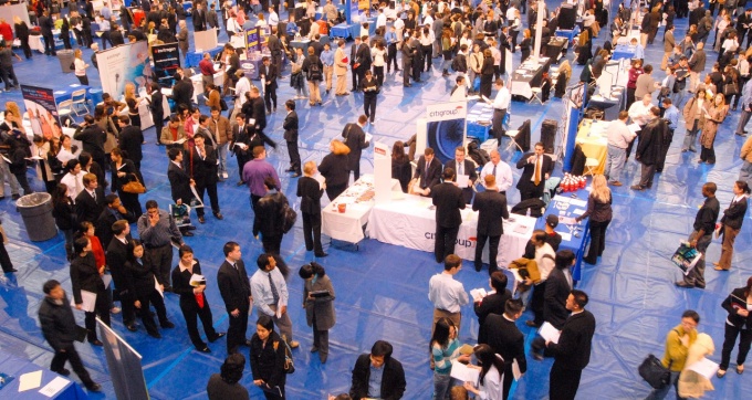Career Fair at Alumni Arena. 