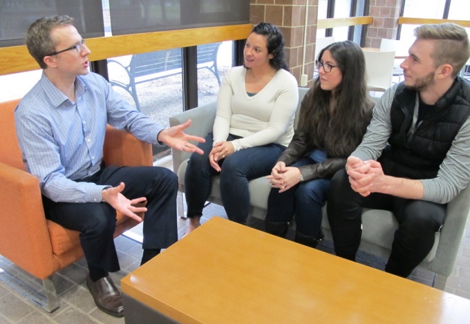 Social Psychologist Mark Seery and graduate students. 