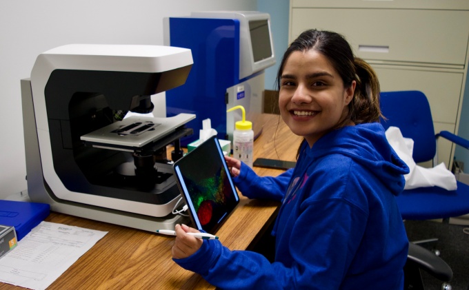 Student in Behavioral Neuroscience Lab. 