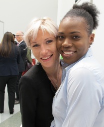 Students Carly Pershyn (left) and Aleka Brown. 