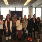 RLL PhD candidate Dijana Savija (4th from right), translator, and UB Law School team members leave for Dilley, Texas to provide legal services to asylum seekers under the auspices of the US-Mexico Border Law Clinic. 