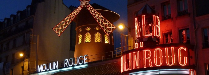 the Moulin Rouge, Paris. 