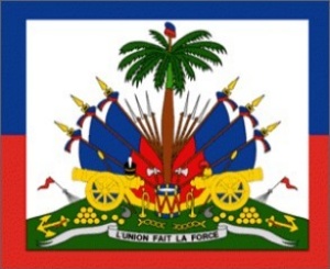 Haitian flag . 