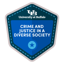 Crime and Justice in a Diverse Society digital badge.