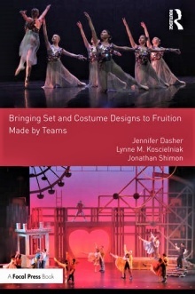 Book cover with dancers and performances on stage. 