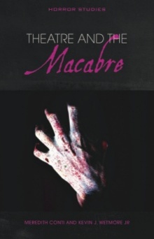 Book cover with creepy bloody hand. 