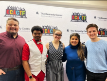 Professor Zech Saenz with THD students. 