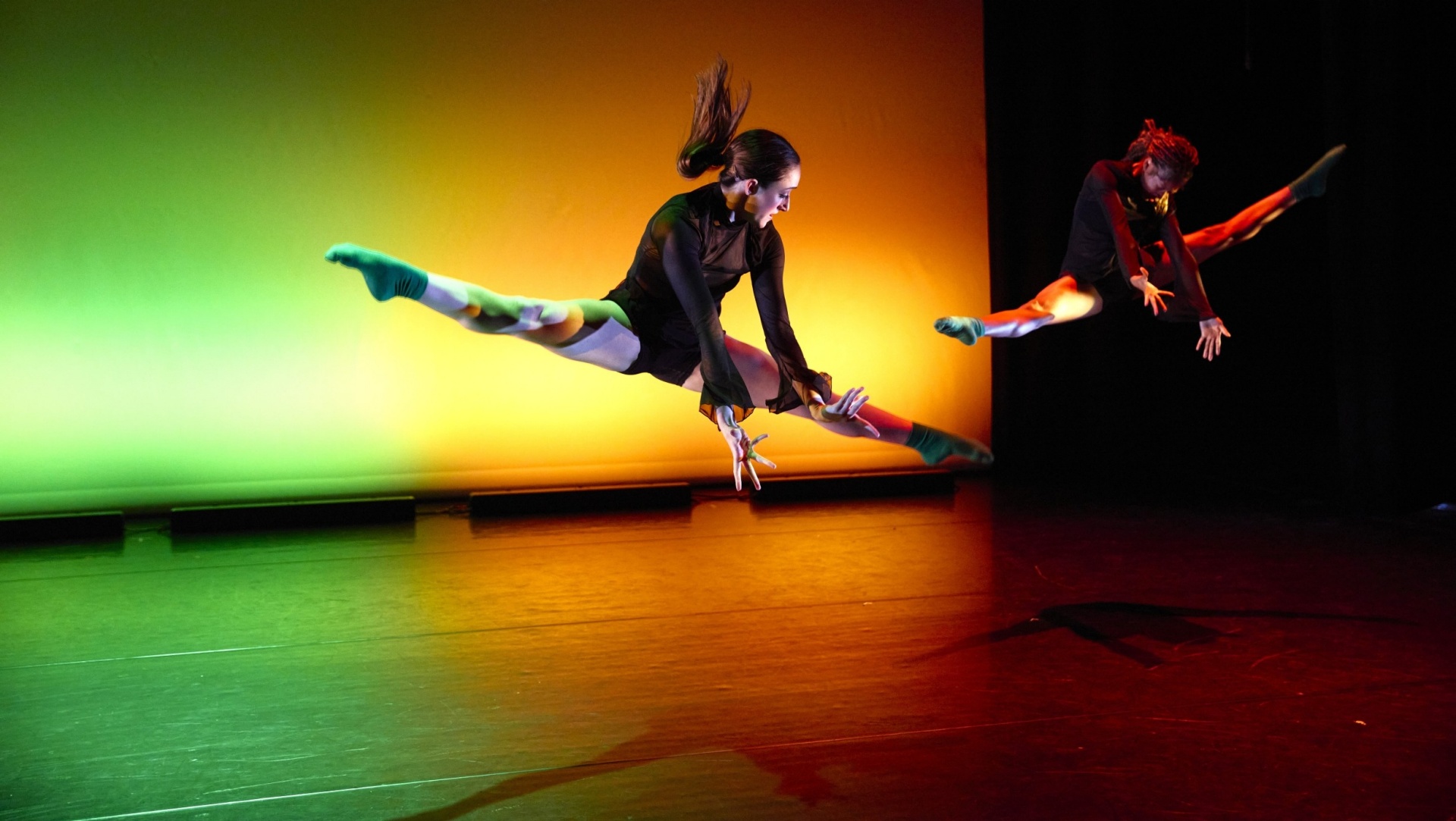 dancers in air. 