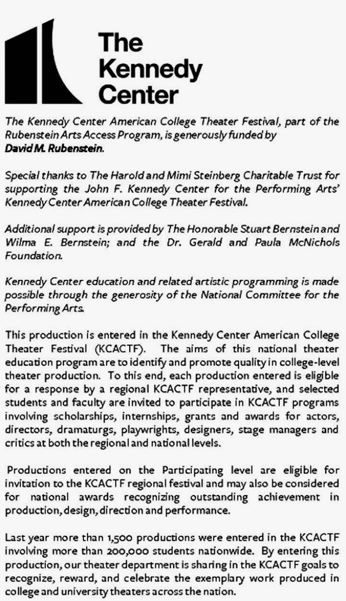 Kennedy Center logo. 