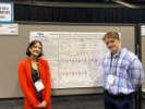 Katharin and Quinn presenting a poster