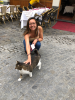 Alivia Smeltzer-Darling and street kitty, Salamanca, Span