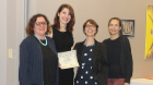 Professors Laura Chiesa, Paola Ugolini, and Emanuela Pecchioli with Italian undergraduate degree recipient Carolyn Black