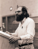 Beat generation poet Allen Ginsberg. Ginsberg visited UB in 1966 and 1971. Photo: UB Archives