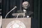 Archbishop Desmond Tutu visited UB on Jan. 29, 1989. Photo: UB Archives